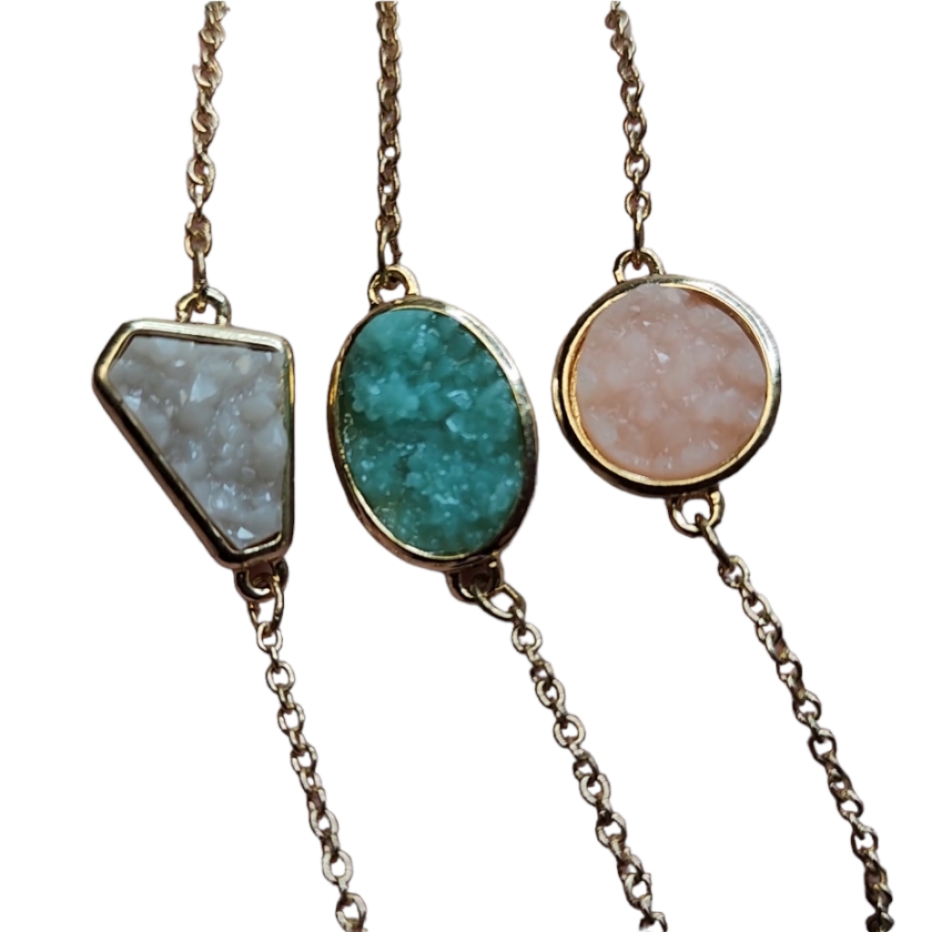 Forever 21 Bracelet Trio Set (3) - Druzy - Nwot